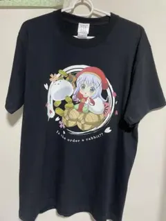 ご注文はうさぎですか？ 七福神 Tシャツ ブラック