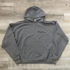 古着 00年代 Champion チャンピオン ロゴパーカー メンズXL グレー