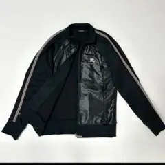 バーバリーブラックレーベル ホース トラックジャケット ストライプリブジャケット 中古・古着通販】BURBERRY BLACK LABEL (バーバリーブラック