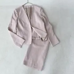 近年✨アナイ　ノーカラー　スーツ　ジャケット　スカート　セットアップ　ベージュ