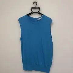 青色ノースリーブニットZARA