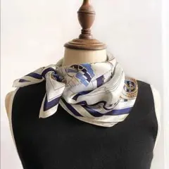スカーフ マリン柄 53cm バッグアクセサリー 上品 おしゃれ