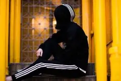 【古着】adidas × atmos パーカー パンツ セット Oサイズ