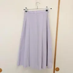 ユニクロ フレアスカート S ラベンダー パープル 春カラー ポケット付