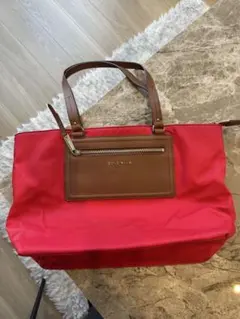 COLE HAAN 赤 ナイロン トートバッグ