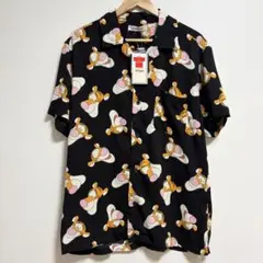 新品 プーさん ティガー 総柄 アロハシャツ 半袖 ディズニー 夏服 黒 Lのサムネイル