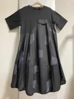 美品❤️センソユニコ 膝丈ワンピース チェック バルーン 五分袖 シワ