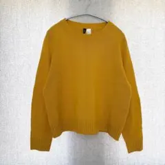 美品✦H&M ニットセーター M マスタード ゆったり大きめ 人気定番