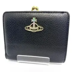 未使用 Vivienne Westwood 定番 黒×金 がま口 財布 シンプル - メルカリ