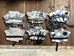 チビぐるみ　ぬい服　浴衣　6着セット　 ストライプ　2種　アウトフィット