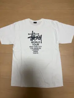 Stussy ワールドツアー Tシャツ クリーム系(ホワイト)