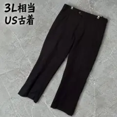 3L相当 ノータック スラックス US古着 JOHN HENRY ブラックパンツ