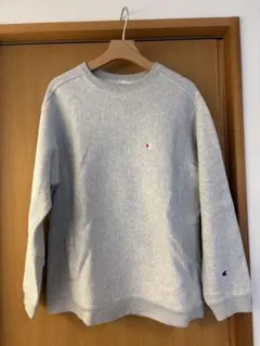 Champion グレー クルーネック トレーナー　リバースウェーブ
