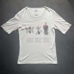 SHAREEF 昆虫 プリント 半袖 Tシャツ 2 白 Uネック ホワイトのサムネイル
