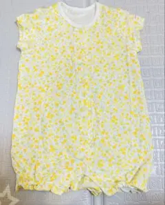 【美品】ミキハウス ショートオール ロンパース 花柄　80
