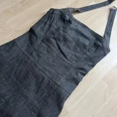 ペイトンプレイス ダークグレー デニム ワンピース ホルターネック M