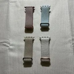 Apple Watch用 ブレイデッドソロループ風 バンド 4本セット　新品同様