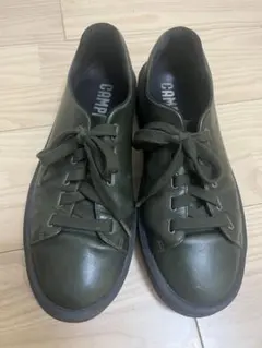 CAMPER ダークカーキ レザースニーカー サイズ42 革靴