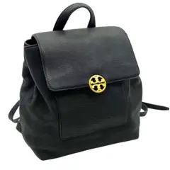 極美品 トリーバーチ リュック バックパック レザー ブラック 黒 ゴールド金具