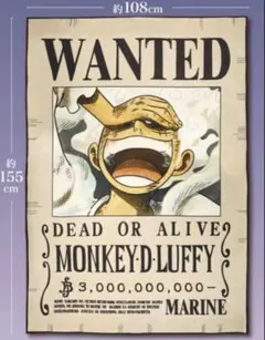 ワンピース ONE PIECE　モンキー・D・ルフィ 手配書ブランケット　ニカ