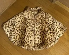 レオパード柄 ファーポンチョ ケープのサムネイル