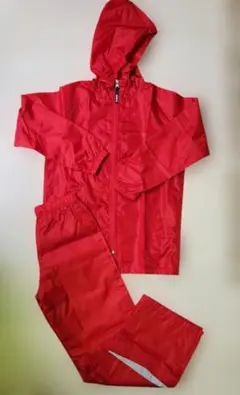 OUTDOOR PRODUCTS レインスーツ(上下セット) レッド 140