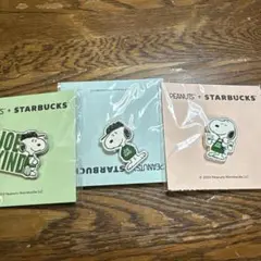 スターバックス✖️スヌーピー▪️ピンバッジ▪️3点セット