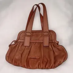 Cole Haan ブラウン レザー ハンドバッグ