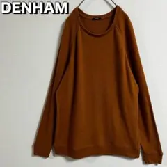 希少 DENHAM デンハム 長袖 ラグラン ニット L マスタードカラー 古着