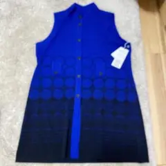 ピエールカルダン　チュニック　ニット　ロイヤルブルー　おばあちゃんの服　ベストのサムネイル