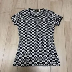 FENDI フェンディ　タイル柄　ロゴプリント　半袖Tシャツ　カットソーのサムネイル
