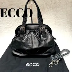 ECCO エコー 本革 2way ハンドバッグ ショルダーバッグ 黒のサムネイル
