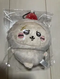 未使用 ちいかわ ハロウィンがま口ポーチ　ラッコいちご大福マスコット