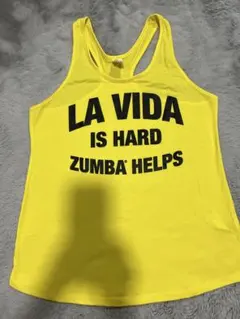 ZUMBA /ズンバタンクトップ イエロー LA VIDA IS HARD(M)