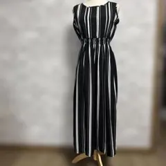 fifth ストライプ ノースリーブ ロングワンピース