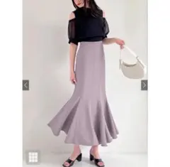 マーメイドフレアスカート[rut867］