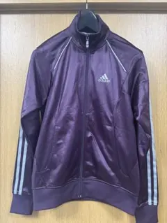 希少】adidas アディダス ダーク パープルジャージ Lサイズ 光沢 
