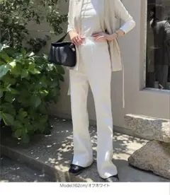 神戸レタス　マタニティパンツ　2点セット　オフホワイト/デニム