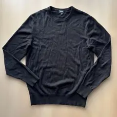 ユニクロ メリノクルーネックセーター 黒S