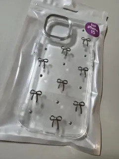 iPhone 15用　リボン　スマホケース