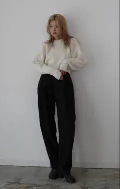 【新品未使用】しまむらhidekaコラボ バナナスリーブラグランニット　M 白