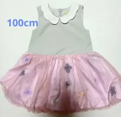 【値下げ‼️】panpantutu お花とリボンのワンピ 100cm フォーマル