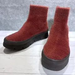ゴムゴム Gomu56 ニットブーツ ショートブーツ 厚底 22〜22.5