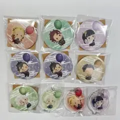 鬼滅の刃　ゆらふわ　アクリルキーホルダー　缶バッジ