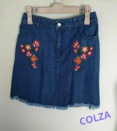 【最終SALE】デニム　刺繍　スカート