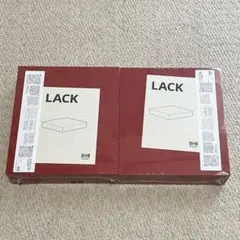 【新品未開封2セット】IKEA LACK ラック ウォールシェルフ レッド