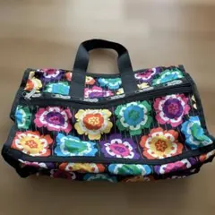 レスポートサック　ボストンバック　軽量　コンパクト　大容量　カラフル花柄