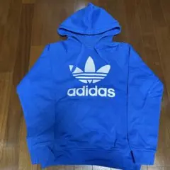 adidas アディダス　パーカー　フーディー　青　ブルー