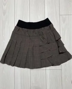 ミニスカート グレンチェック 変形 プリーツ Mサイズ