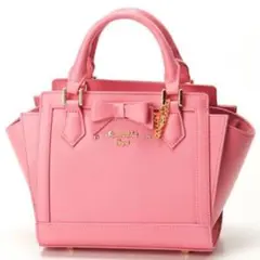 samanthavega　サマンサベガ　リボンパスケース付スクエアバッグMピンク